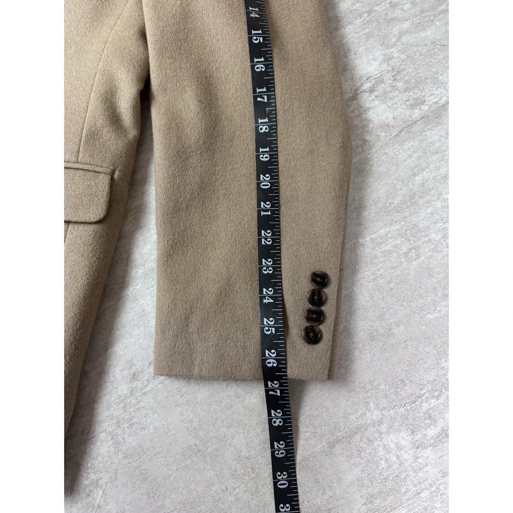 Lauren Ralph Lauren Blazer/Jacket Mens 46L Beige Solid Soft Cashmere Two Buttons